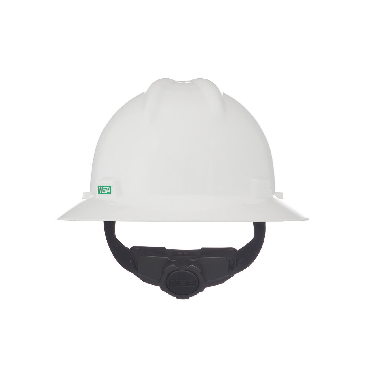 MSA VGard Full Brim Slotted Hard Hat FasTrac III Suspension