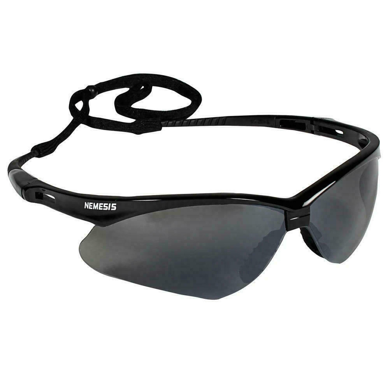 Nemesis Safety Glasses 25688 - Smoke Mirror Lens - Blk Frame 