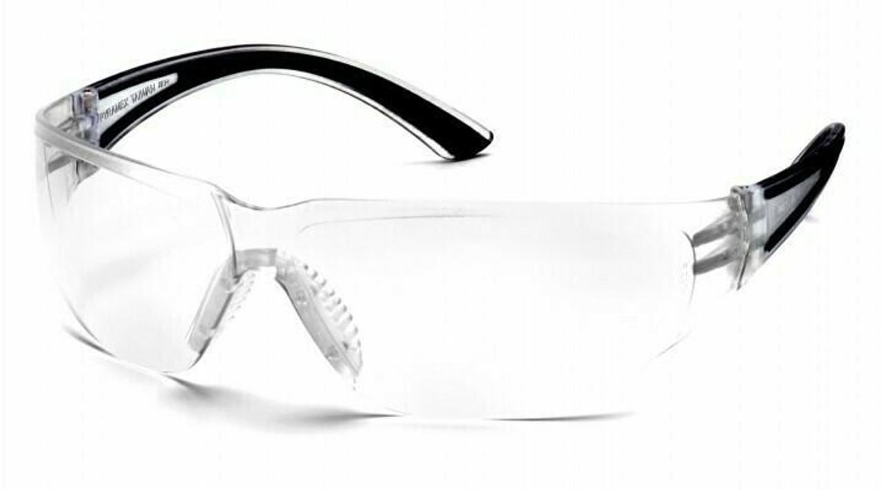 Pyramex Safety Glasses SB3610ST Cortez Blk Frame Cushion Nose Clr  Lens