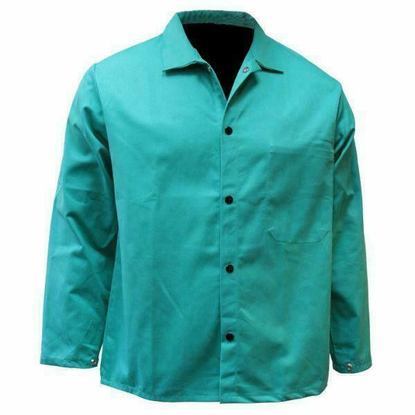 CPA Welding Jacket 600GR2X - 2Xl - 30 - Green - FR Cotton 9oz - 30