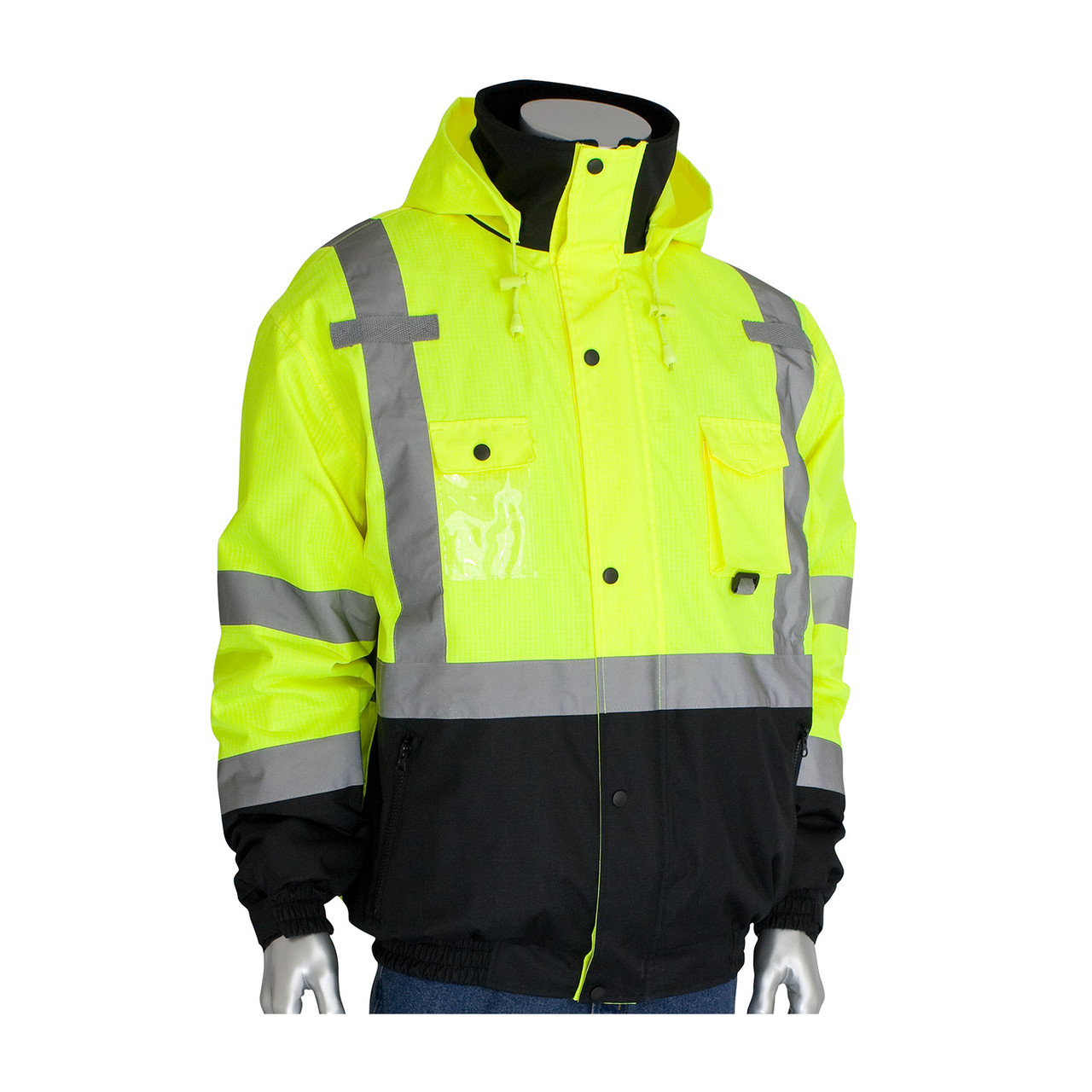 Hi Vis Viz Visibilità Bomber Abbigliamento da Lavoro