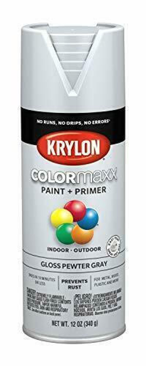 Krylon COLORmaxx Gloss Black Spray Paint and Primer In One (NET WT. 12-oz)  in the Spray Paint department at