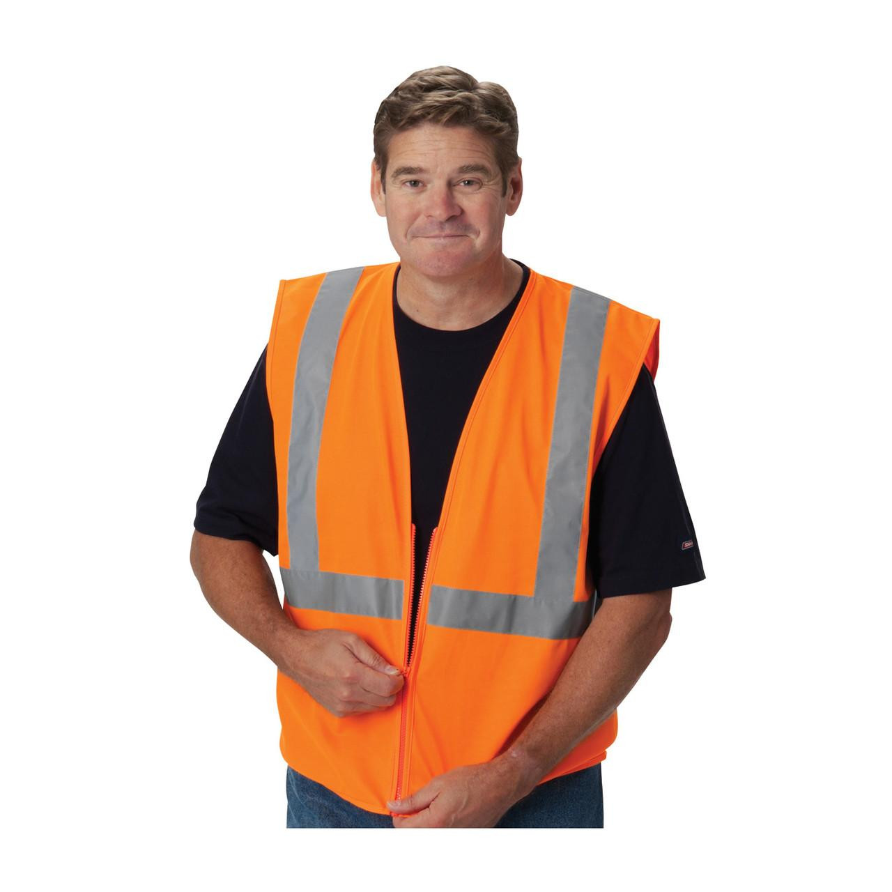 PIP 302-WCENGZ ANSI Type R Class 2 Value Zipper Solid Vest