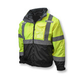 Radians SJ210B-3ZGS - 3-in-1 Hi-Vis Bomber Jacket - Fleece Lined Bomber Jacket - Class 3 Safety Jacket