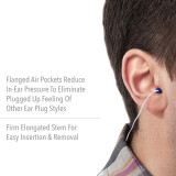 Honeywell Safety Prod USA HowardLeight Ear Plugs DPAS-30W - Airsoft - W/Nylon Cord 100Pr/Bx - Reusable