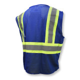 Radians Safety Vest SV22-1ZBLM - Class 1 Type O - Blue W/Hi-Vis Yellow Stripes