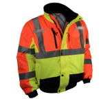 Radians SJ12-3ZMS - Green and Orange Bomber Jacket - Class 3 Safety Jacket