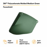 3M Personal Safety Division 3M Polycarbonate Molded Faceshield Window WP96B - Medium Green - 82525-00000