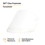 3M Personal Safety Division 3M Clear Propionate Faceshield W96 - 82700-00000 - Molded 10