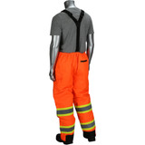 Protective Industrial Products PIP Ripstop Insulated 2-Tone Bib Overalls - ANSI Class E - Orange