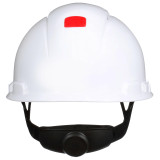 3M Fall Protection 3M SecureFit Hard Hat H-701SFV-UV - White - Vented - 4-Point Pressure Diffusion Ratchet Suspension - with UVicator - Back