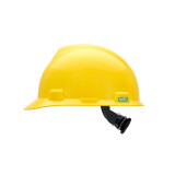 MSA Hard Cap C217093 - Super-V - Front Brim - 4-Point Fas-Trac Ratchet Suspension - Yellow - Type 2 Class E