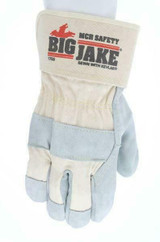 MCR Safety Big Jake Premium A Side Leather Palm Work Gloves - DuPont Kevlar - 2 3/4 Inch Safety Cuff - 1700