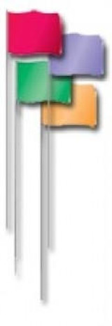 Accuform Signs Accuform Marking Flags FMF405WT - White - 4x5