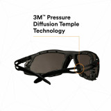 3M Personal Safety Division 3M SecureFit 500 Series SF502SGAF-BLK-FM - Black - Scotchgard Anti-Fog Coating - Gray AF-AS Lns - Fm Gskt