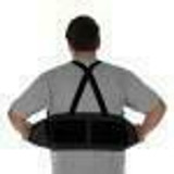 Liberty Glove and Safety Liberty Back Support Belt 1908 - Black - Attached Suspenders - 100percent Nylon - Back