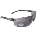 Radians Safety Glasses RS1-23 - Rad-Sequel - Smok Frame - Rubber Tip - Smoke Lens - AF