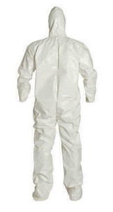 Dupont Chem Suit SL122T - Tychem 4000 - White - Hood/Boots - Taped Seam