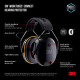 3M™ WorkTunes™ Connect Wireless Hearing Protector with Bluetooth® Technology - 90543H1-DC-PS-1