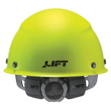 LIFT Safety HDFC-18HV DAX Hard Hat - Front Brim - Yellow - Fiber Resin - 6-Point Suspension - Type 1 Class G - Back