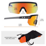 Ergodyne Corporation Ergodyne Skullerz AEGIR Anti Scratch Anti Fog Safety Glasses, Matte Black Frame, Orange Mirror Lens