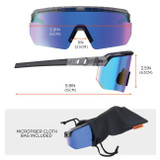 Ergodyne Corporation Ergodyne Skullerz AEGIR Anti Scratch Anti Fog Safety Glasses, Clear Smoke Frame, Blue Mirror Lens