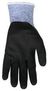 MCR Safety MCR - Cut Resist Glove - 92753 - Safety Cut Pro - A4 - Pun2 - Abr6 - Black Foam Nitrile Palm - 13ga Blue/White HyperMax Shell - 3/4 Coat