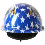 Protective Industrial Products PIP® Dom™ 280-HP341R-USA Cap Style Smooth Dome Hard Hat with HDPE Shell, 4-Point Textile Suspension, Graphic Wrap and Wheel-Ratchet Adjustment 