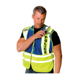Protective Industrial Products PIP® 302-PSV-BLU ANSI Type P Class 2 Public Safety Vest - POLICE Logo 