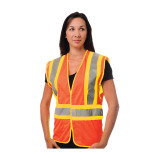 Protective Industrial Products PIP® 302-MVAT ANSI Type R Class 2 Two-Tone Three Pocket Mesh Vest 