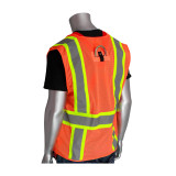 Protective Industrial Products PIP® 302-0600D ANSI Type R Class 2 Two-Tone Mesh Vest with "D" Ring Access 