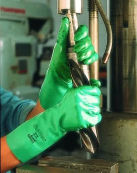 Ansell Reusable Glove 37145 AlphaTec Solvex 11 Mil 13" Green