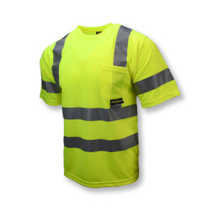 Radians ST11-3PGS Short Sleeve T-Shirt with Max-Dri - Hi-Vis Green - Type R - Class 3