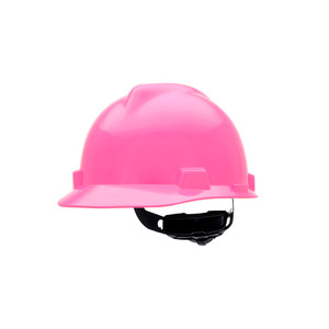 MSA V-Gard - Slotted Cap - Hot Pink - W/Fas-Trac III Suspension