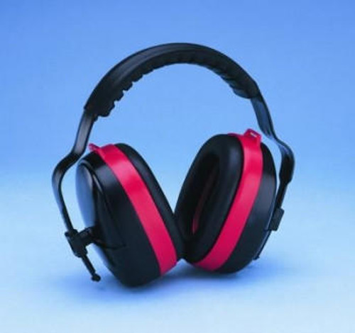 DeltaPlus Corporation Delta Plus Ear Muff HB-35 - Elvex - Over The Head - Adjustable - Red/Blk