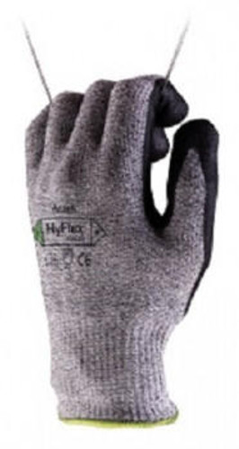 Ansell Cut Resist Glove 11-435 - HyFlex - A3 - Blk/Gray - Lg - PU Coated