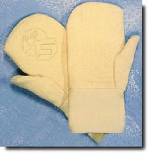 Steel Grip Inc Steel Grip Heat Resist Mittens GLTH252R14B - 14L - Glass Cloth - Wool Lining - 32oz - Kevlar Thread