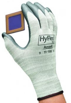 Ansell Cut Resist Glove 11-100 - HyFlex - Cut Lvl 1 - Grey - Nitrile Palm Coating
