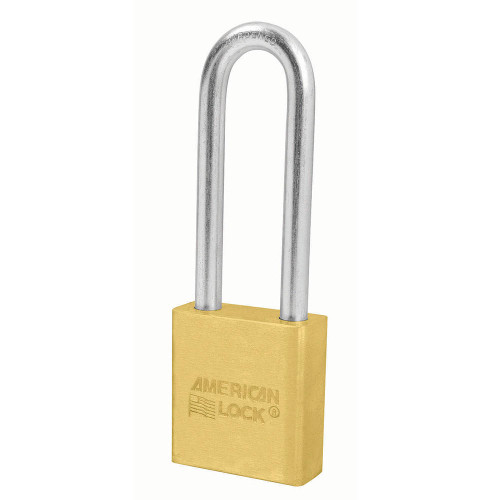 Master Lock Company American Lock Padlock A22KD - Brass - 3" Shackle - KD - Natural