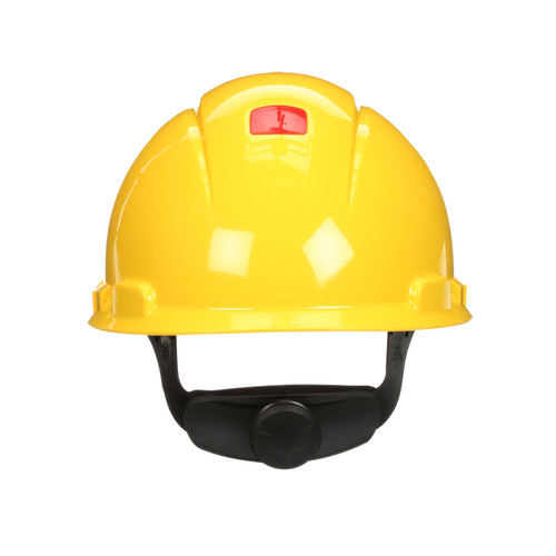 3M™ SecureFit™ Hard Hat H-702SFR-UV - Yellow - 4-Point Pressure Diffusion Ratchet Suspension - W/ UVicatorwith UVicator - 2