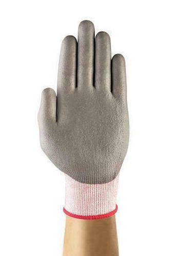 Ansell Cut Resist Glove 11-644 - HyFlex - A2 - Wht/Grey - Sz 8 - PU Coated