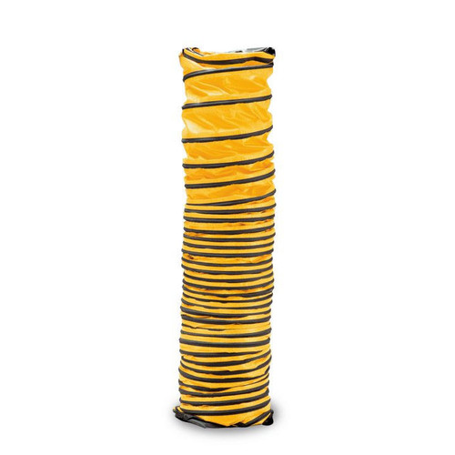 Allegro Industries Allegro Ducting 9500-25 - 8" Diameter - Yellow/Black - Vinyl/Polyester - 25' Long - w/ PVC Coating