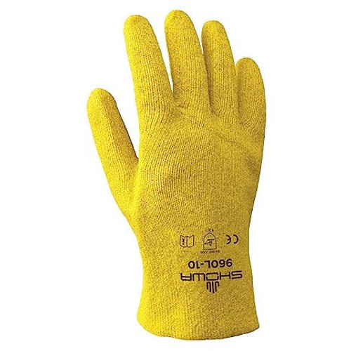 Showa-Best Glove Inc Showa PVC Glove 960 - Yellow - Cotton Lined - KPG - Rough Grip