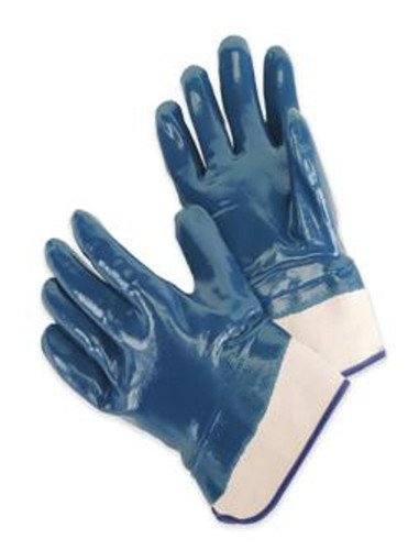 Liberty Glove & Safety Liberty Reusable Glove 9460SP - Hvywt - Nitrile Coated - 2-1/2" Cuff - Blue/White
