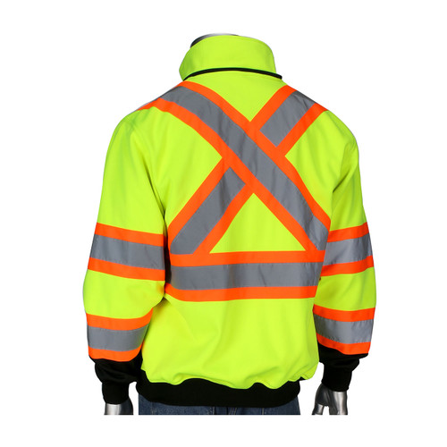 Protective Industrial Products PIP Grid Fleece Sweatshirt - 2-Tone - Full-Zip - X-Back