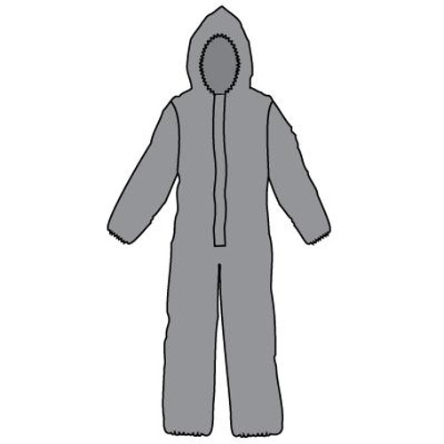 Kappler - Coverall - Z2B428GYLGXL - Zytron 200 - Xl - Hood & Boots - Bound Seam - 12/Cs