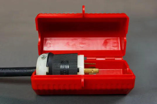 Accuform Signs Accuform LOTO Plug Lockout KDD230 - Stopout - Single Plug - Multiple Voltages - Red - 2-1/4 x 2-1/4 x 3-1/2