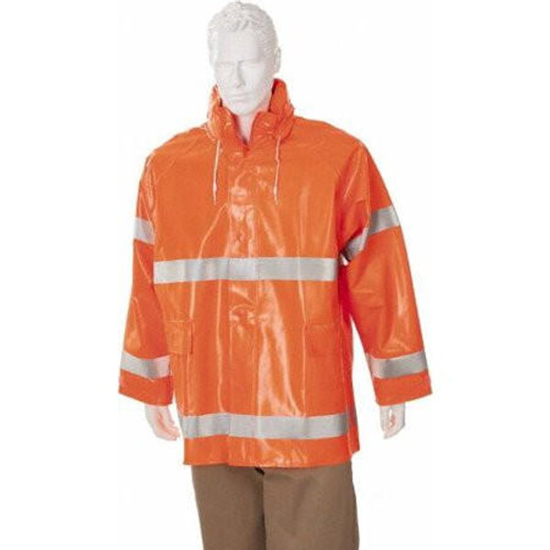 Tingley Rubber Tingley J531292X Comfort Brite Class 3 Hivis Org Rain Jacket 2" Refl