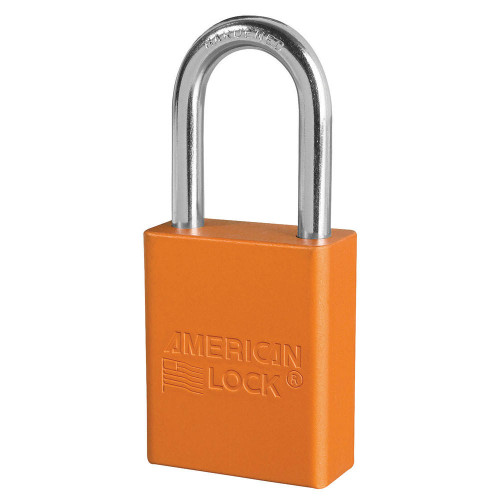 Master Lock Company American Lock - Keyed Alike Padlock - A1106ORJKAMK - Anodized Aluminum - 1.5" Shackle - MK #403M5 - Orange