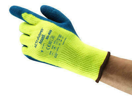 Ansell Cut Resist Glove 80-400 - ActivArmr - Cut Lvl 3 - Blue - Latex Palm Coat - Knit - Action